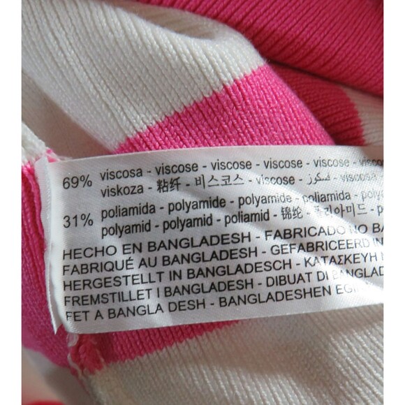 Zara Pink And White Striped Lightweight Knit Cropped Tank Top Size Small - Picture 3 of 7
